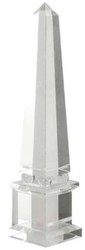 4251287778229 - Luxus Kristallglas Obelisk 11 x 11 x H 49 cm - Designer Wohnzimmer Hotel Dekoration