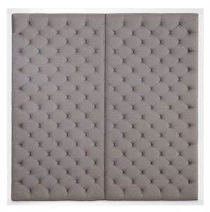 4251287778281 - Designer Bett-Kopfteil Silber-Grau 180 x H 180 cm - Luxus QualitÃ¤t