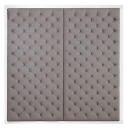 4251287778281 - Designer Bett-Kopfteil Silber-Grau 180 x H 180 cm - Luxus QualitÃ¤t