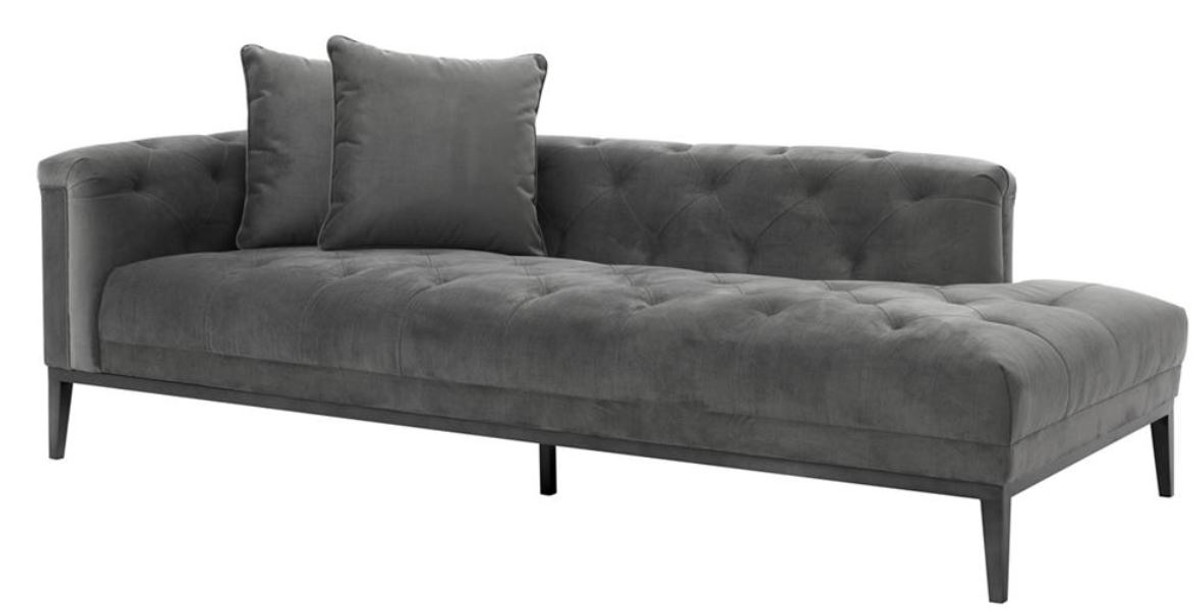 Casa Padrino luxury sofa dark gray left side 220 x 96 x H. 66 cm - Hotel  furniture |