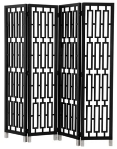 4251287778953 - Mahagoni Raumteiler in piano schwarz 200 x H 225 cm - Luxus QualitÃ¤t