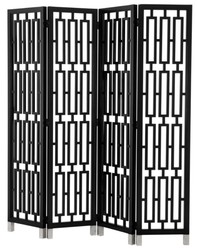4251287778953 - Mahagoni Raumteiler in piano schwarz 200 x H 225 cm - Luxus QualitÃ¤t