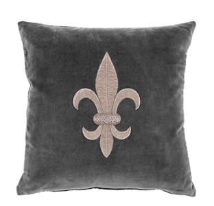 4251287779141 - Wohnzimmer Zierkissen Grau   Silber 50 x 50 cm - Luxus Kissen