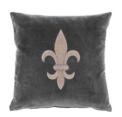 4251287779141 - Wohnzimmer Zierkissen Grau   Silber 50 x 50 cm - Luxus Kissen