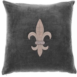 4251287779158 - Wohnzimmer Zierkissen Grau   Silber 60 x 60 cm - Luxus Kissen