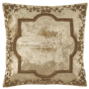 4251287779202 - Hotel Kissen Beige   Gold 40 x 40 cm - Luxus Zierkissen