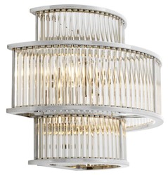 4251287779806 - Hotel Restaurant Wandlampe Silber 35 x 19 x H 28 cm - Wohnzimmer Wandleuchte