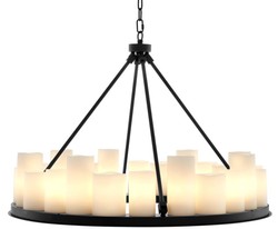 4251287779868 - Luxus Kronleuchter Schwarz 90 x H 65 cm - Hotel Restaurant MÃ¶bel