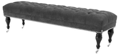 4251287779882 - Wohnzimmer Sitzbank Dunkelgrau 160 x 46 x H 45 cm - Luxus QualitÃ¤t