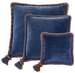 4251287779967 - Zierkissen 3er Set marine blau - Luxus Wohnzimmer   Hotel Kollektion