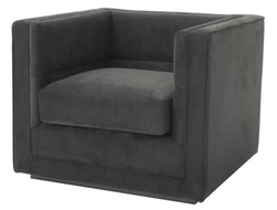 4251287780253 - Luxus Sessel Anthrazitgrau 92 x 86 x H 735 cm - Luxus Wohnzimmer Sessel
