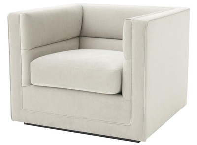 4251287780260 - Luxus Sessel Hellgrau 92 x 86 x H 735 cm - Luxus Wohnzimmer Sessel