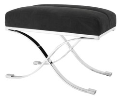 4251287780277 - Luxus Hocker Anthrazitgrau 69 x 42 x H 51 cm - DesignermÃ¶bel