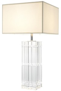 4251287780345 - Luxus Designer Hotel Kristallglas Tischleuchte mit weiÃem Lampenschirm - Limited Edition