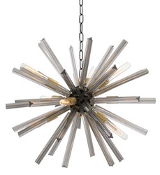 4251287780475 - Luxus Wohnzimmer Kronleuchter mit Rauchglas Durchmesser 75 cm - Designer Kollektion