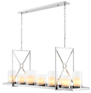 4251287780512 - Luxus Kronleuchter Silber 160 x 41 x H 68 cm - Hotel Restaurant MÃ¶bel