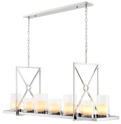 4251287780512 - Luxus Kronleuchter Silber 160 x 41 x H 68 cm - Hotel Restaurant MÃ¶bel