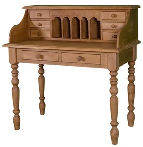 4251287780710 - Schreibtisch im Landhausstil in braun 109 x 60 x H 110 cm - Landhausstil Kollektion