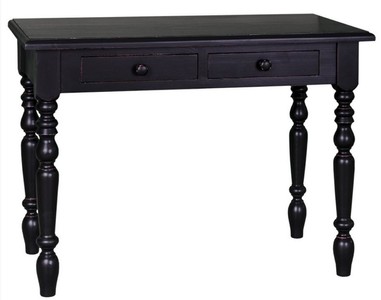 4251287780758 - Schreibtisch im Landhausstil in schwarz 109 x 60 x H 79 cm - Landhausstil Kollektion