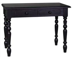 4251287780758 - Schreibtisch im Landhausstil in schwarz 109 x 60 x H 79 cm - Landhausstil Kollektion
