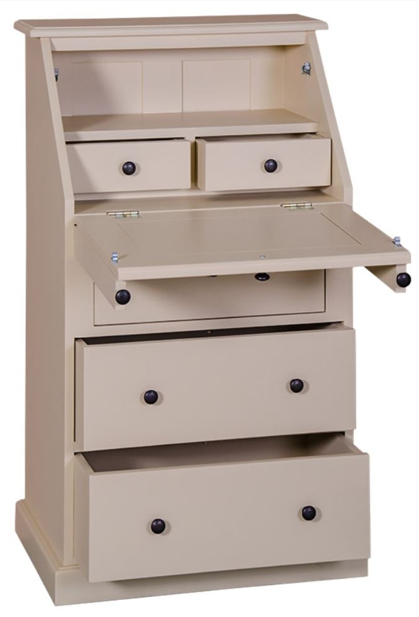 4251287781045 - Landhausstil SekretÃ¤r mit 5 Schubladen 65 x 45 x H 110 cm - MÃ¶bel im Landhausstil