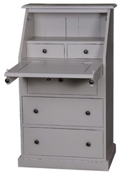 4251287781069 - Landhausstil SekretÃ¤r mit 5 Schubladen 65 x 45 x H 110 cm - MÃ¶bel im Landhausstil