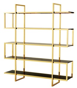 4251287781465 - Luxus Regalschrank Gold 160 x 42 x H 180 cm - Designer Hotel MÃ¶bel