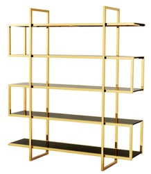 4251287781465 - Luxus Regalschrank Gold 160 x 42 x H 180 cm - Designer Hotel MÃ¶bel