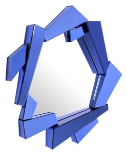 4251287781496 - Luxus Wohnzimmer Spiegel Blau 102 x H 123 cm - Designer Kollektion