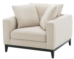 4251287781861 - Luxus Wohnzimmer Sessel Naturfarbig 116 x 106 x H 94 cm - Luxus MÃ¶bel