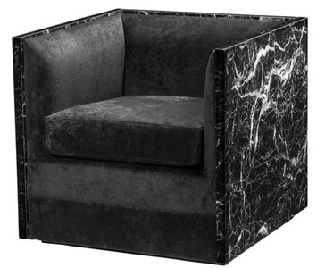 4251287781878 - Luxus Hotel Sessel Schwarz 71 x 70 x H 68 cm - Limited Edition