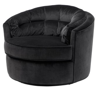 4251287781908 - Drehsessel Schwarz 90 x 86 x H 72 cm - Luxus QualitÃ¤t