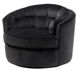 4251287781908 - Drehsessel Schwarz 90 x 86 x H 72 cm - Luxus QualitÃ¤t