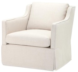 4251287781915 - Wohnzimmer Sessel Naturfarbig 81 x 95 x H 825 cm - Luxus Drehsessel