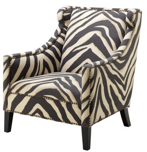 4251287781939 - Sessel im Zebra Design 74 x 81 x H 89 cm - Luxus Wohnzimmer Sessel