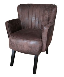 4251287782110 - Luxus Damen Salon Stuhl Braun Lederoptik   Schwarz aus der Luxus Kollektion von - Hotel Cafe Restaurant MÃ¶bel Einrichtung