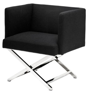 4251287782202 - Luxus Club Sessel in silber   schwarz 66 x 57 x H 74 cm - Art Deco MÃ¶bel