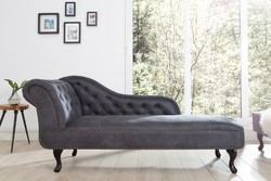4251287782929 - Chesterfield Recamiere   Chaiselongue Antikgrau aus dem Hause - Wohnzimmer Chaiselongue