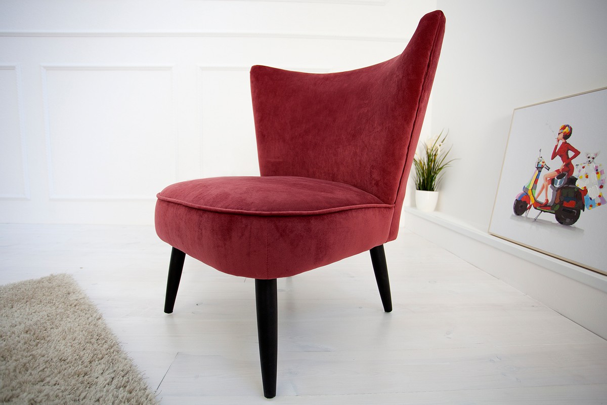 sessel rot, casa padrino 60er jahre retro salon sessel rot - cocktailsessel, Design ideen