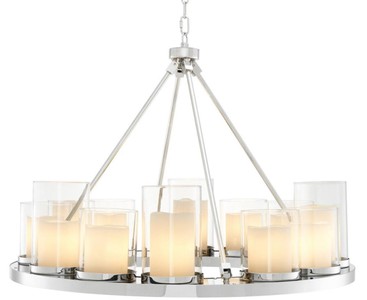 4251287783445 - Luxus Kronleuchter in silber 90 x H 65 cm - Hotel Restaurant Kollektion