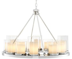 4251287783445 - Luxus Kronleuchter in silber 90 x H 65 cm - Hotel Restaurant Kollektion