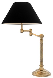 4251287783865 - Luxus Tischleuchte mit Schwenkarm in vintage messing 27 x 50 x H 90 cm - Wohnzimmer MÃ¶bel