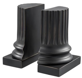 4251287784367 - BuchstÃ¼tzen 2er Set 15 x 75 x H 185 cm - Luxus Wohnzimmer Deko - BÃ¼cherstÃ¼tzen