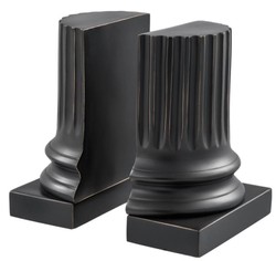 4251287784367 - BuchstÃ¼tzen 2er Set 15 x 75 x H 185 cm - Luxus Wohnzimmer Deko - BÃ¼cherstÃ¼tzen