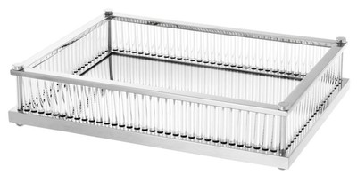 4251287785081 - Luxus Serviertablett Silber 395 x 285 x H 9 cm - Gastronomie Accessoires