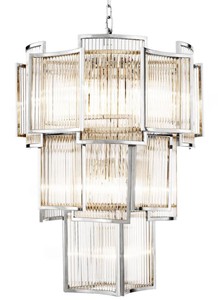 4251287785111 - Luxus Hotel Kronleuchter Silber Durchmesser 58 x H 84 cm - Limited Edition