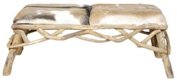4251287785210 - Sitzbank mit Ziegenhaut 160 x 50 x H 55 cm - Luxus MÃ¶bel
