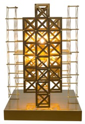 4251287785425 - Designer Tischleuchte Messing 45 x 45 x H 65 cm - Hotel MÃ¶bel