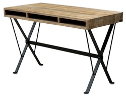 4251287785500 - Designer Schreibtisch mit schwarz pulverbeschichteten Beinen 120 x 60 x H 77 cm - Designer BÃ¼romÃ¶bel