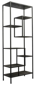 4251287785616 - Designer Regalschrank Schwarz 80 x 40 x H 210 cm - Luxus QualitÃ¤t